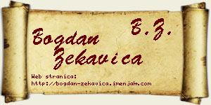 Bogdan Zekavica vizit kartica